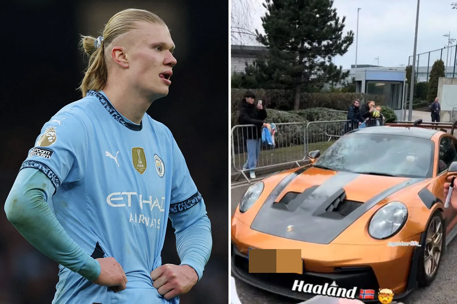 «Pourquoi orange? Demandez aux fans que Erling Haaland célèbre la signature de méga de 865 000 £ par semaine en achetant 200k £ Porsche 911 GT3