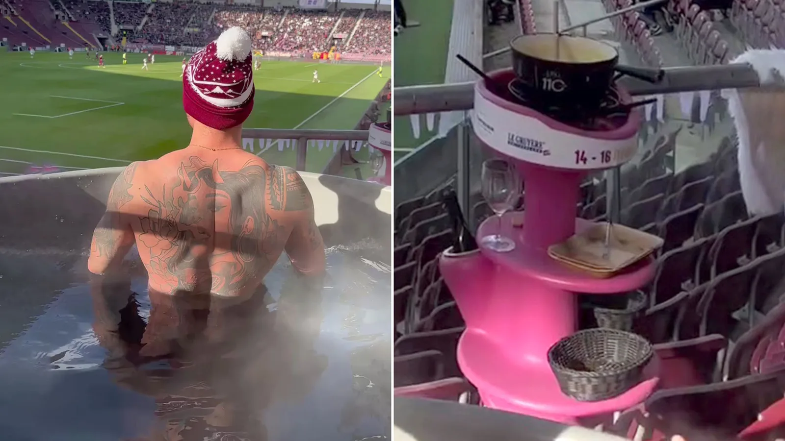 Dans le stade européen de 30 000 capacités visité par Chelsea où vous pouvez profiter de jeu dans un bain à remous mangeant de la fondue