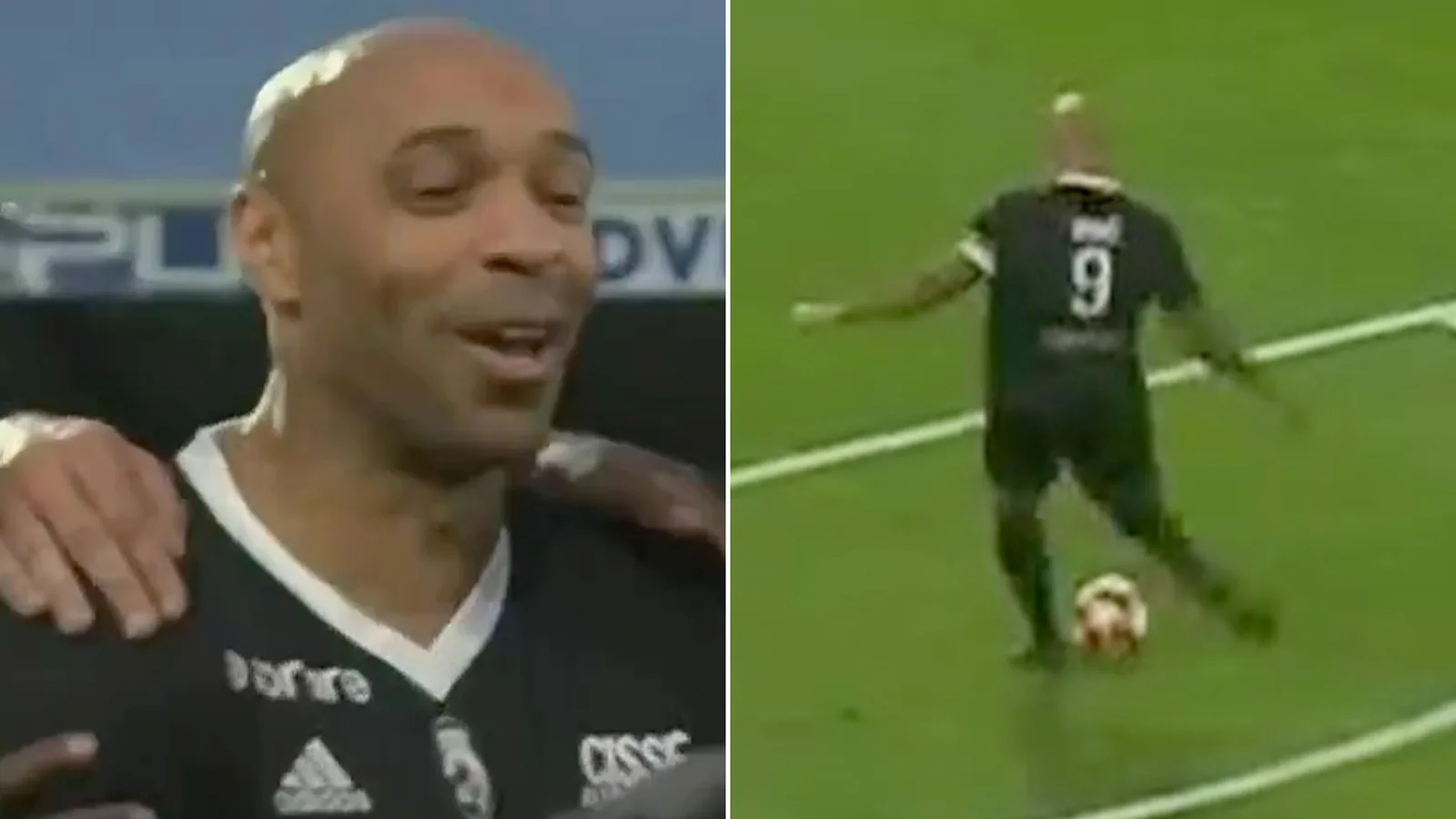 Regardez Thierry Henry marquer un coup franc étonnant pour Arsene Wenger âgé de 47 ans alors que les fans d’Arsenal demandent à Arteta l’inscrire