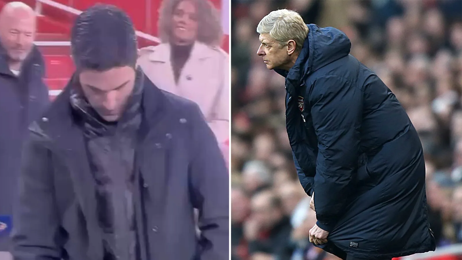 Mikel Arteta fait le plein d’Arsène Wenger alors qu’il a du mal à boucler son manteau après la victoire d’Arsenal sur Man Utd
