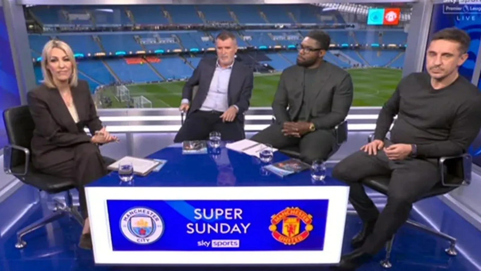 Kelly Cates dans une apparition maladroite à la télévision quelques instants après avoir révélé qu’elle « quittait Sky pour devenir animatrice de la BBC MOTD »
