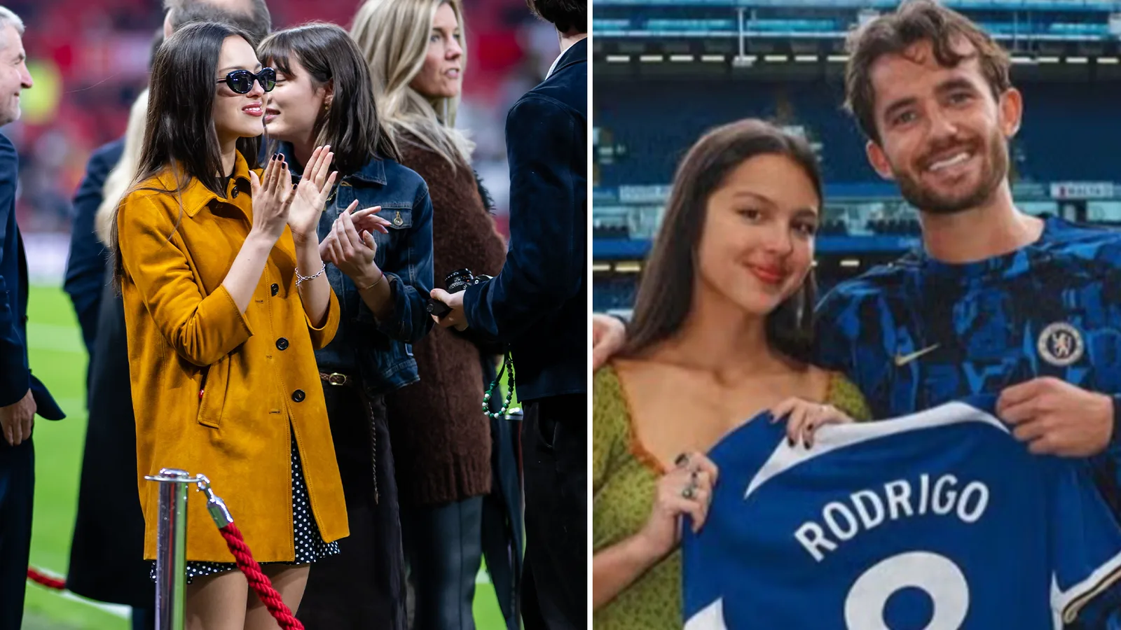 Olivia Rodrigo, traître », disent les fans de Chelsea après que le chanteur a paradé sur le terrain d’Old Trafford pour le match contre Man Utd.