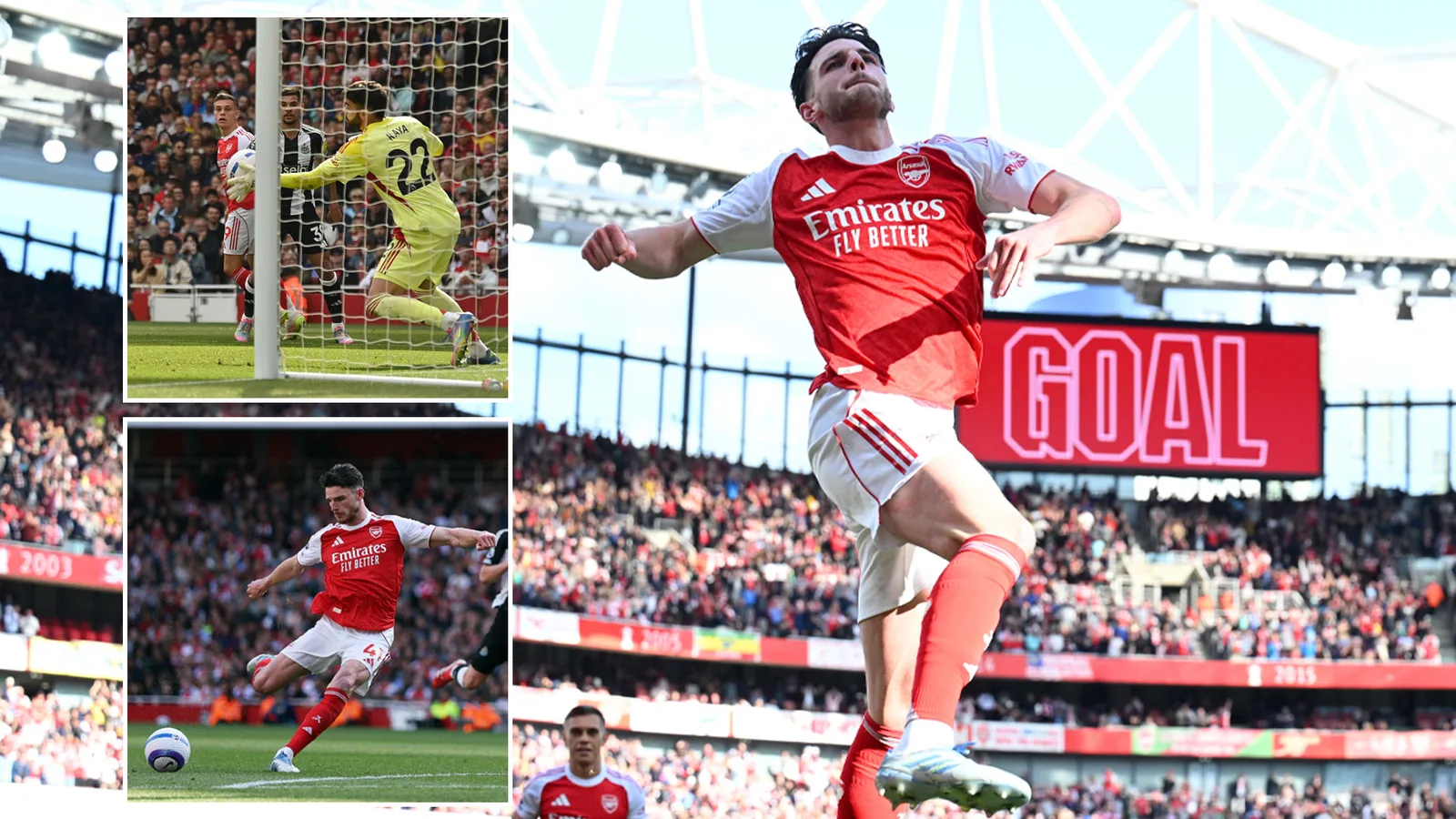 Arsenal 1 Newcastle 0: Regardez Declan Rice Score Beauty pour sceller deuxième pour Gunners et les espoirs de la Ligue des champions de Dent Toon
