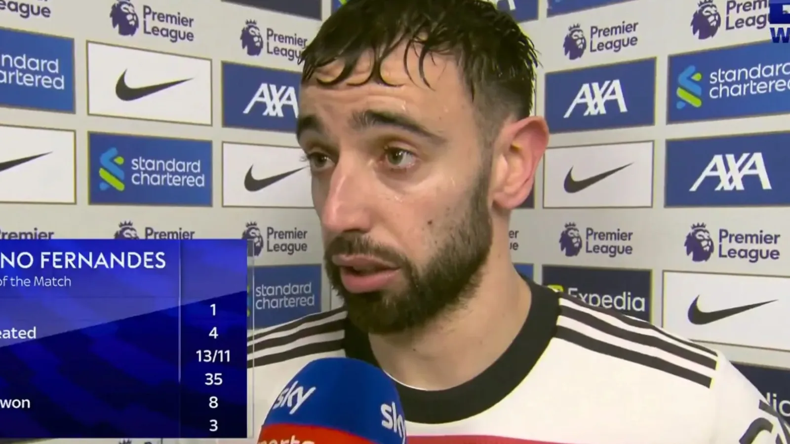 « Les larmes aux yeux » – L’interview d’après-match de Bruno Fernandes montre les vraies couleurs de la star de Man Utd après le match nul de Liverpool