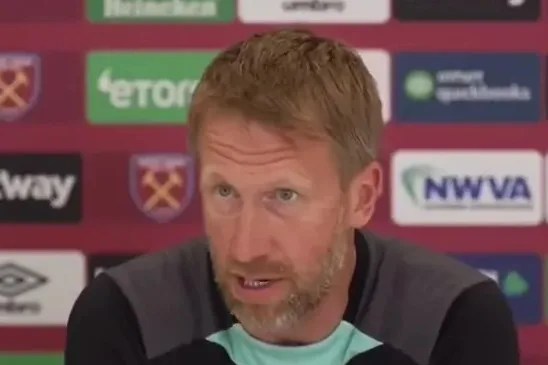 Moment Graham Potter ‘perd entièrement la base de fans de West Ham en 20 secondes’ avec des commentaires choquants de Tottenham