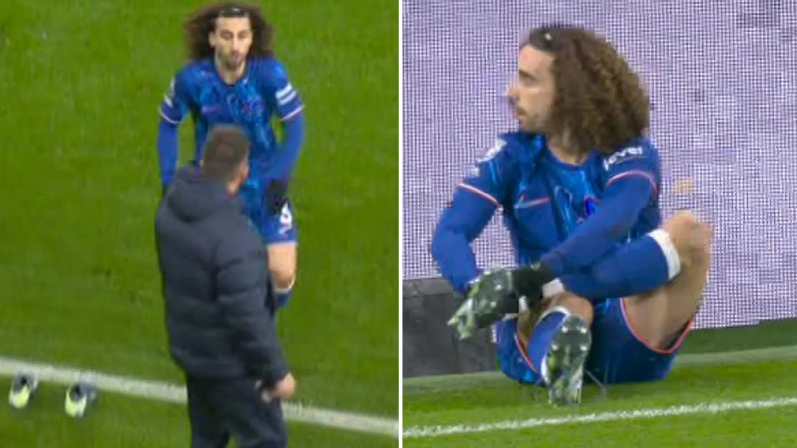 Marc Cucurella se précipite sur le banc de Chelsea et change de chaussures après qu’un glissement d’horreur ait conduit à deux buts à Tottenham