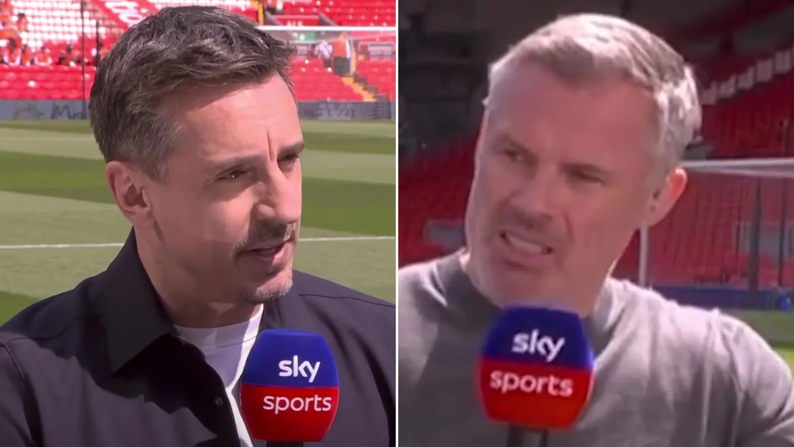 «  Vous les avez taillés  » – Jamie Carragher dans une énorme rangée avec Gary Neville sur la prédiction du titre Arsenal et la revendication d’attaquants