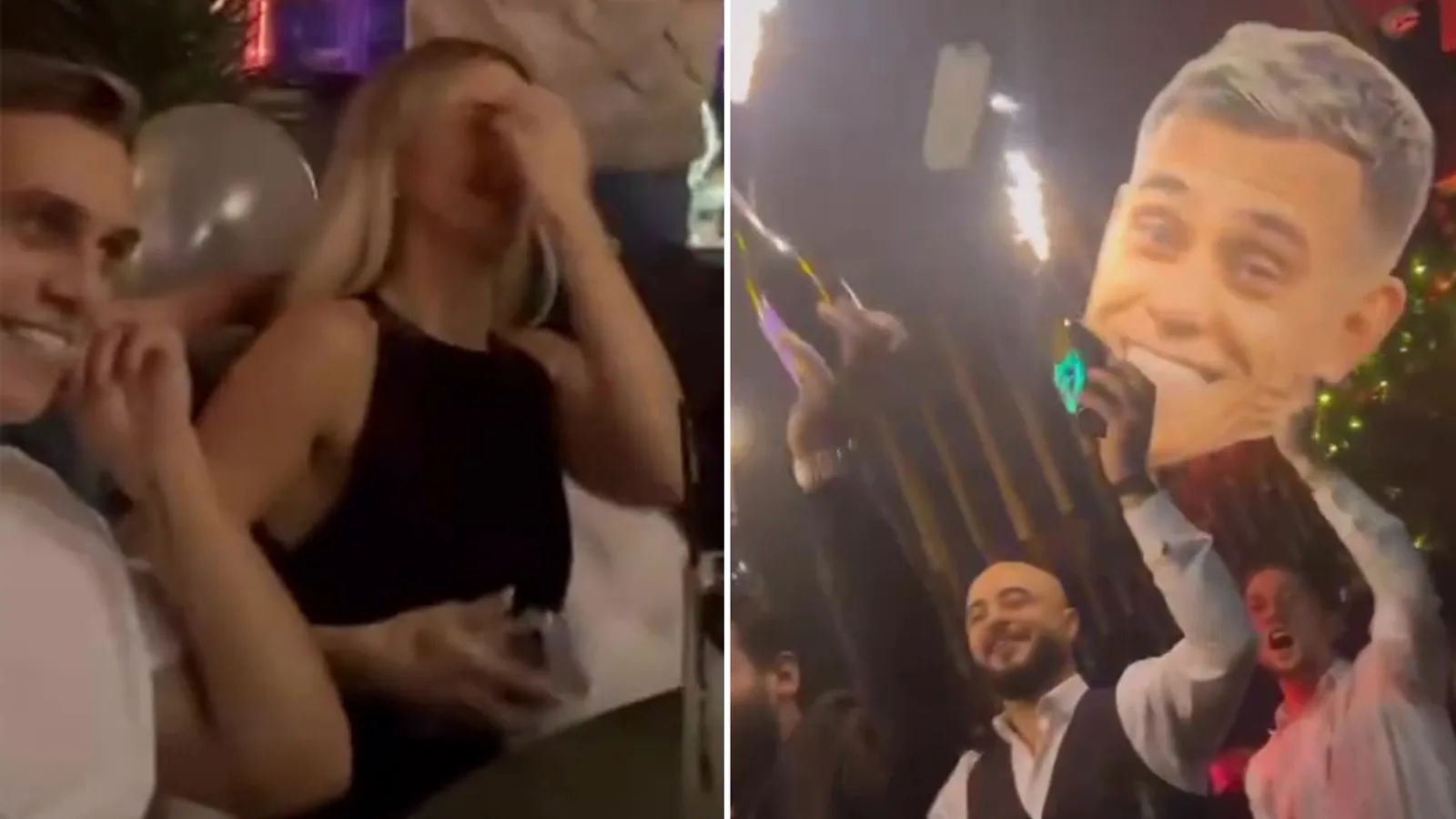 À l’intérieur de la fête du 30e anniversaire de Leandro Trossard après la victoire de Man Utd alors que la star d’Arsenal fait la fête avec d’énormes découpes de son visage