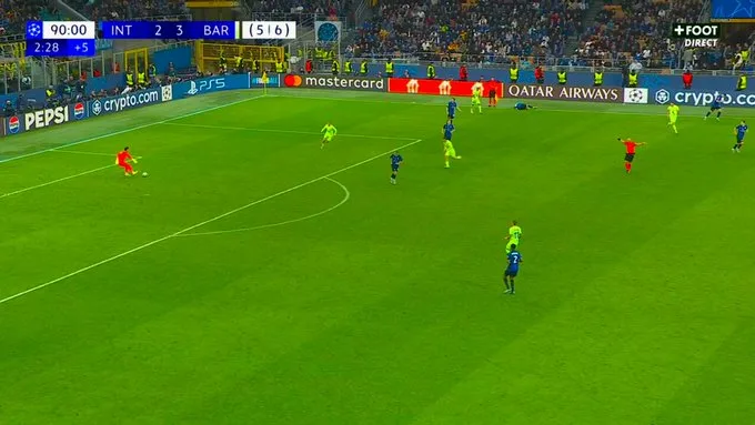 Regarder: Inter Force Time Time contre Barcelone avec un objectif de temps d’arrêt