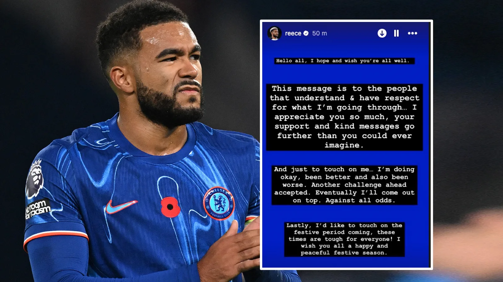 Le capitaine de Chelsea, Reece James, publie une déclaration de 96 mots sur « un autre défi à venir » après le dernier revers de blessure