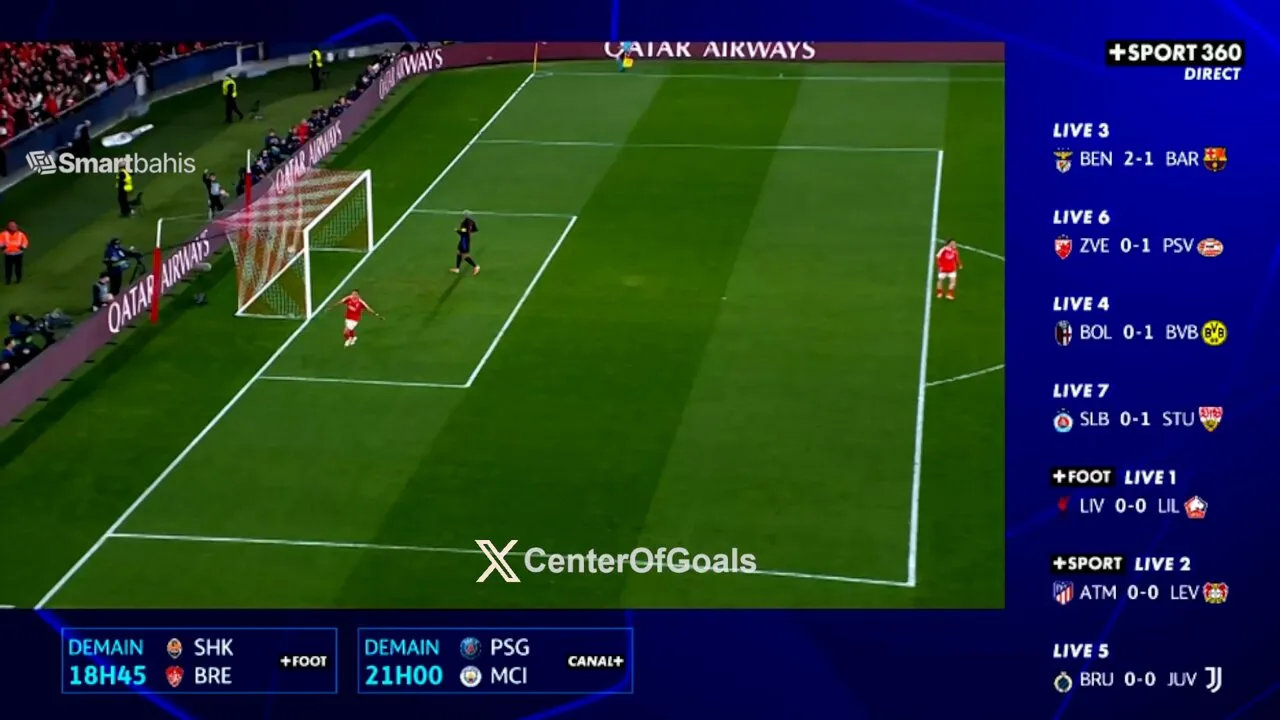 REGARDER: Le hurleur de Wojciech Szczesny permet à Benfica de reprendre l’avantage contre Barcelone