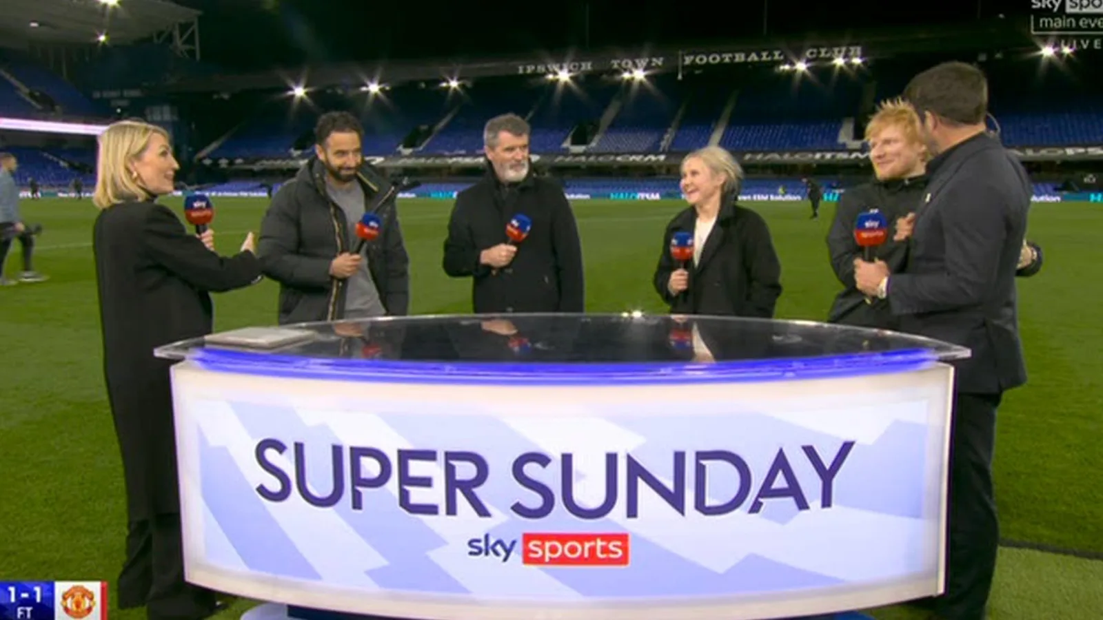 Moment gênant, Ed Sheeran a poliment demandé à partir après l’interview de Ruben Amorim en direct sur Sky Sports