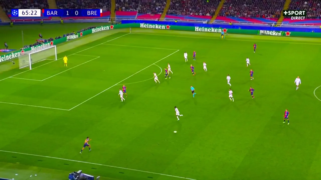 REGARDER: Barcelone double avantage sur Brest grâce à Dani Olmo