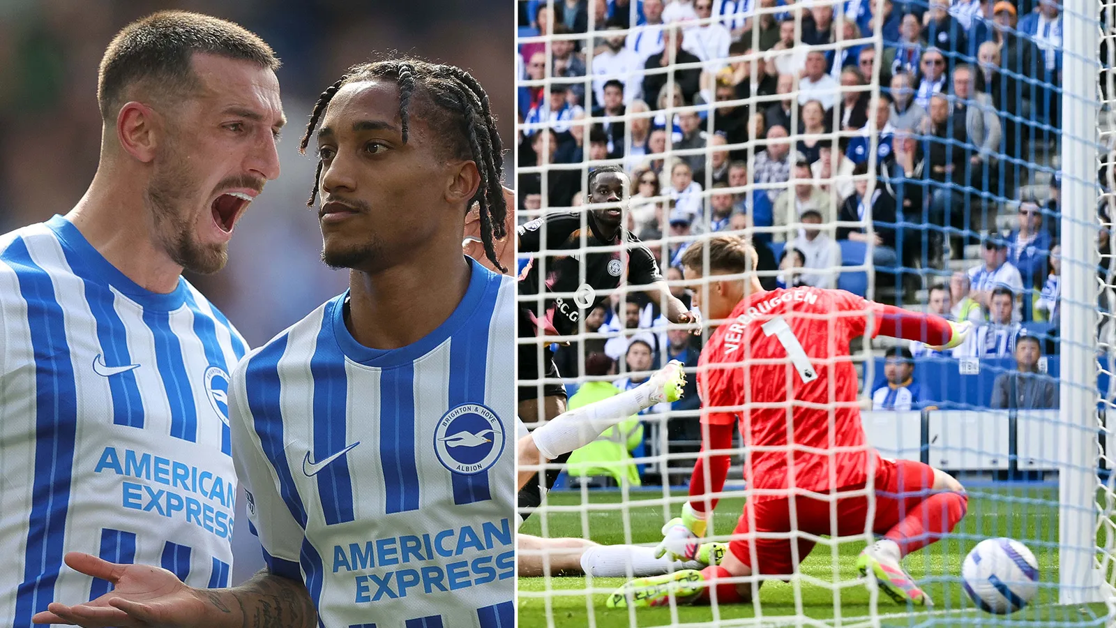 Brighton 2 Leicester 2: Foxes finit la lueur de 885 minutes sans marquer pour gagner un tirage après deux pénalités Joao Pedro