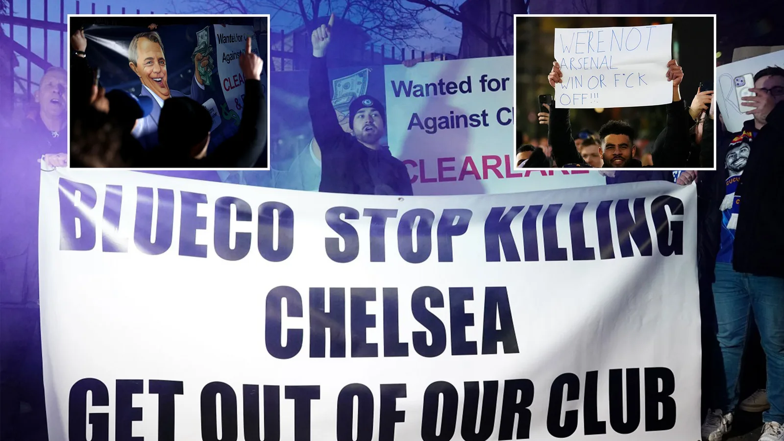 «  Nous ne sommes pas Arsenal … Gagnez ou part  » – Les fans de Chelsea tiennent une protestation contre le groupe de propriété Todd Boehly et demandent qu’ils vendent