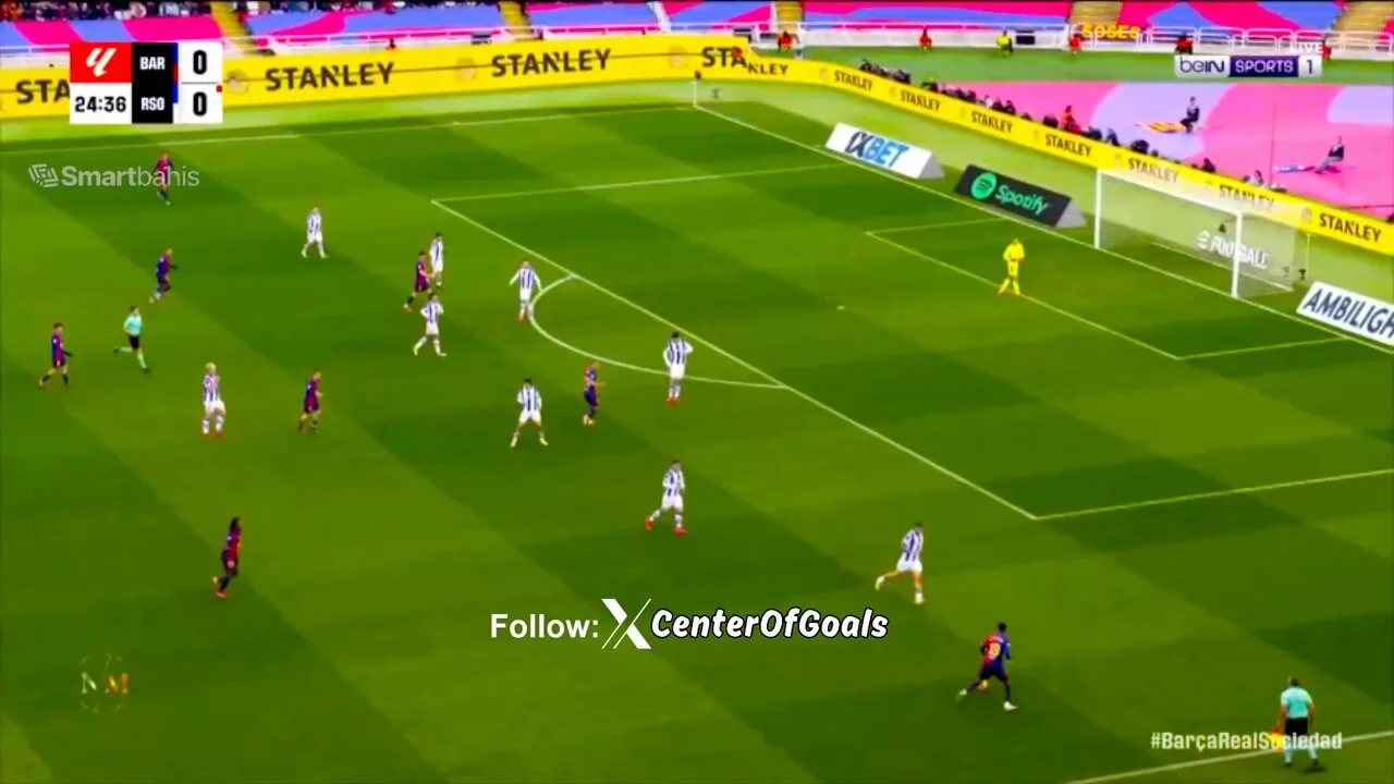 REGARDER: Barcelone frappe d’abord le premier coup contre 10 hommes Real Sociedad