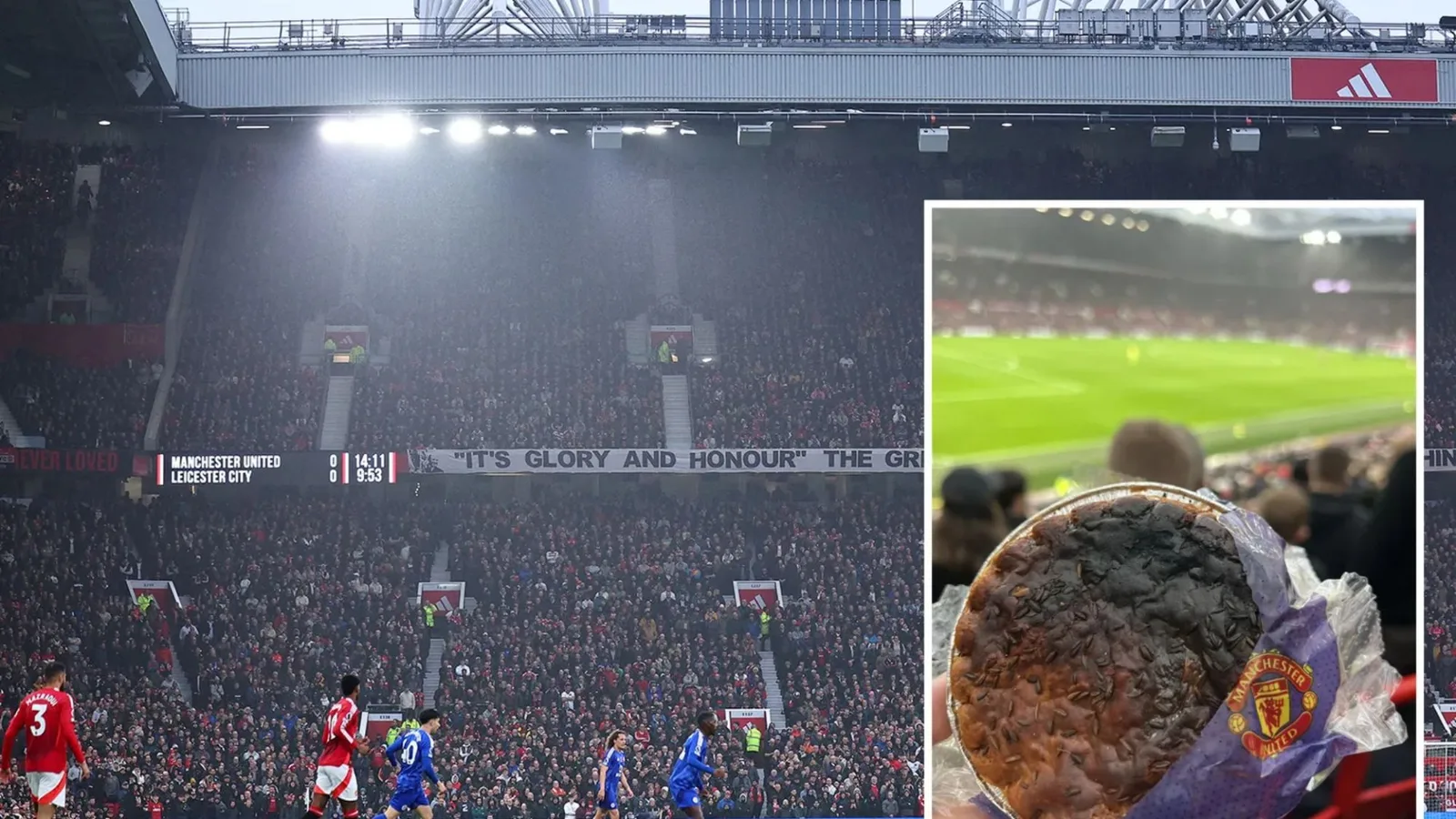 Man Utd critiqué pour avoir vendu de la tarte brûlée à Old Trafford alors que les fans écoeurés disent que « cela convient à la saison qu’ils vivent »