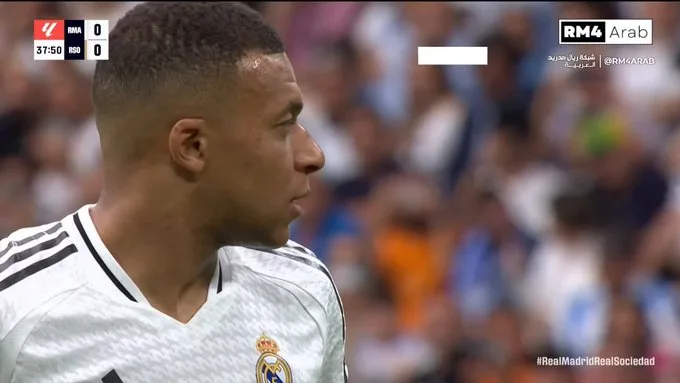 Kylian MBAPPE marque le Real Madrid contre la Real Sociedad