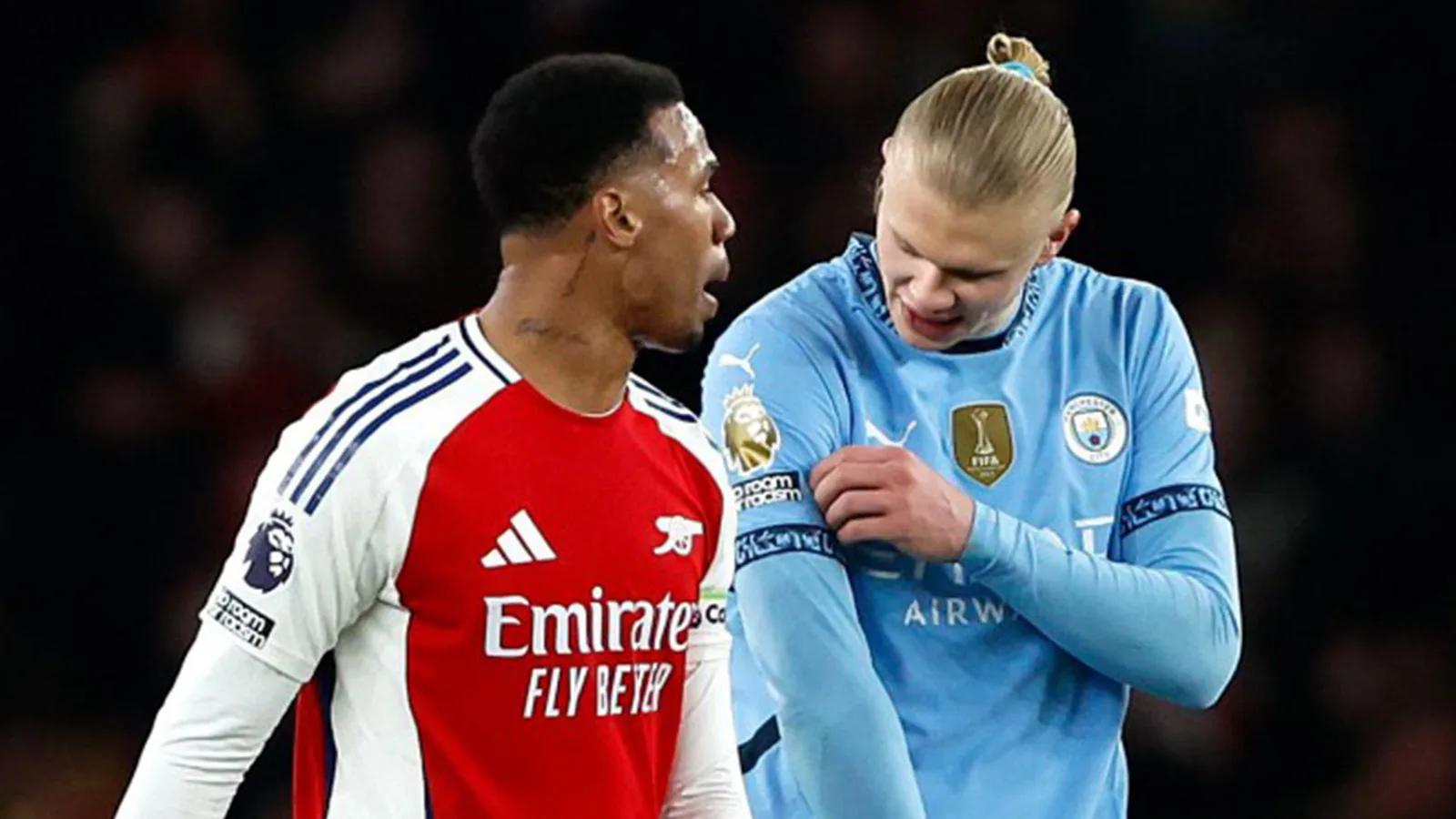Les fans ont convaincu qu’ils savent ce que Erling Haaland a dit à Gabriel comme des images de la star de Man City raillerie rivale d’Arsenal émerge