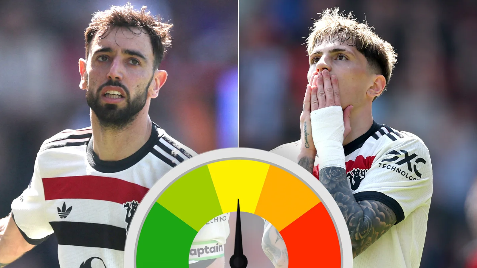 MAN UTD Player Ratings: Bruno perdant la forme dans le pire moment avant Euro Semi alors que Hojlund semble perdu mais Garnacho une menace