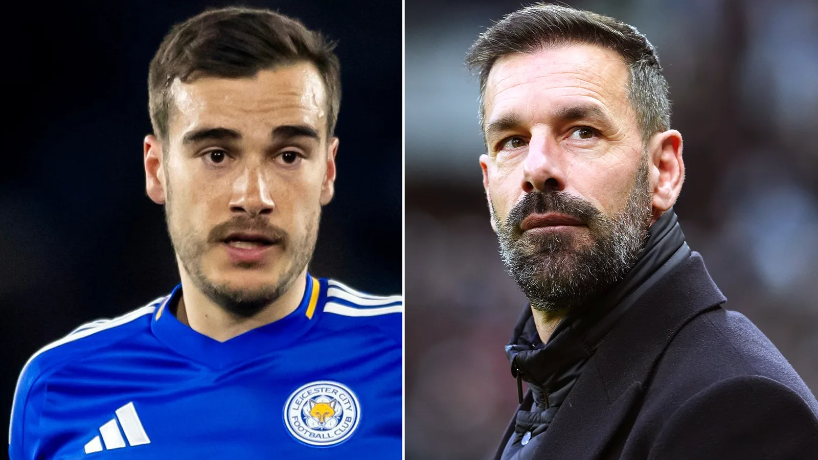 Axes impitoyables Ruud van Nistelrooy Harry clignotent après «  Row chauffé  » avec le milieu de terrain de Leicester