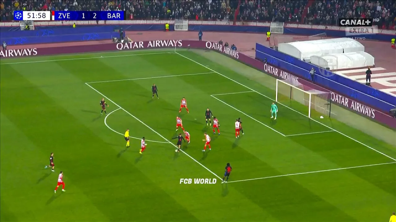 REGARDER: Robert Lewandowski et Raphinha marquent alors que Barcelone avance 4-1 contre Crvena Zvedza