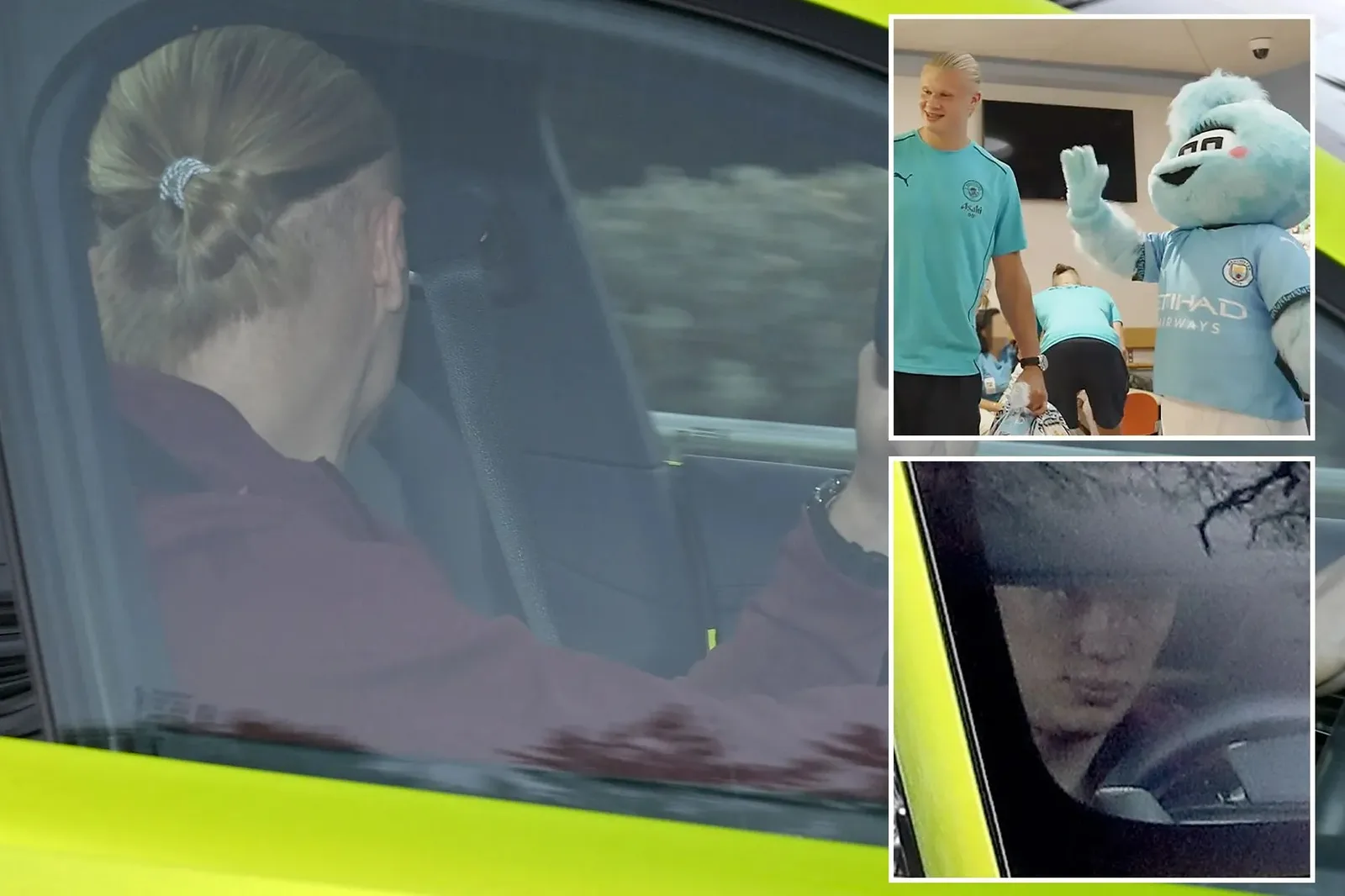 Erling Haaland a l’air timide comme il l’a vu pour la première fois depuis son sonde pour Man City pour affirmer qu’il «  a donné un coup de fouet de mascotte du club  »