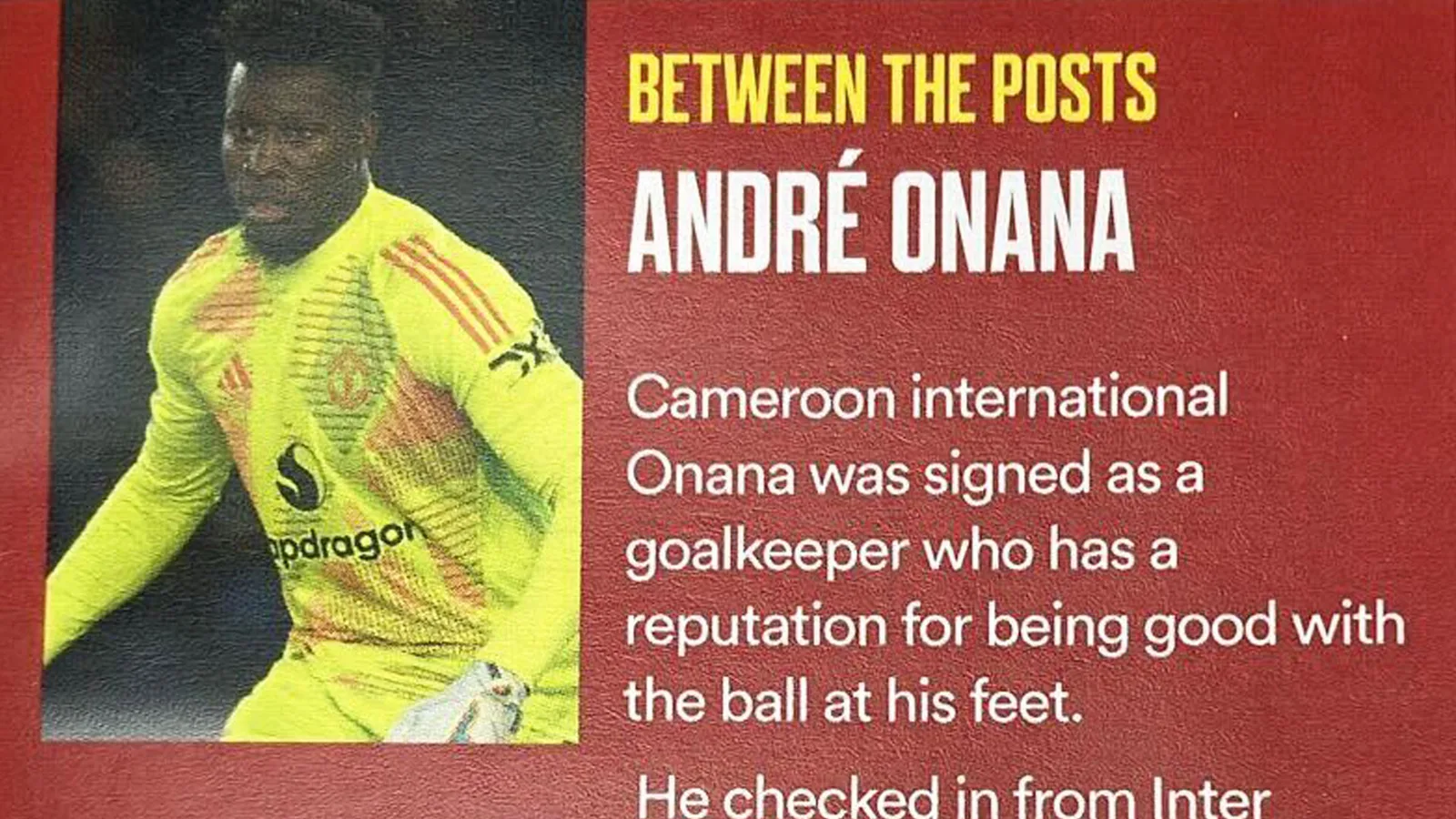 Les fans de l’homme Utd fumént comme Nottingham Forest ‘Sortez le p ***’ d’Andre Onana avec une description sauvage dans le programme de match