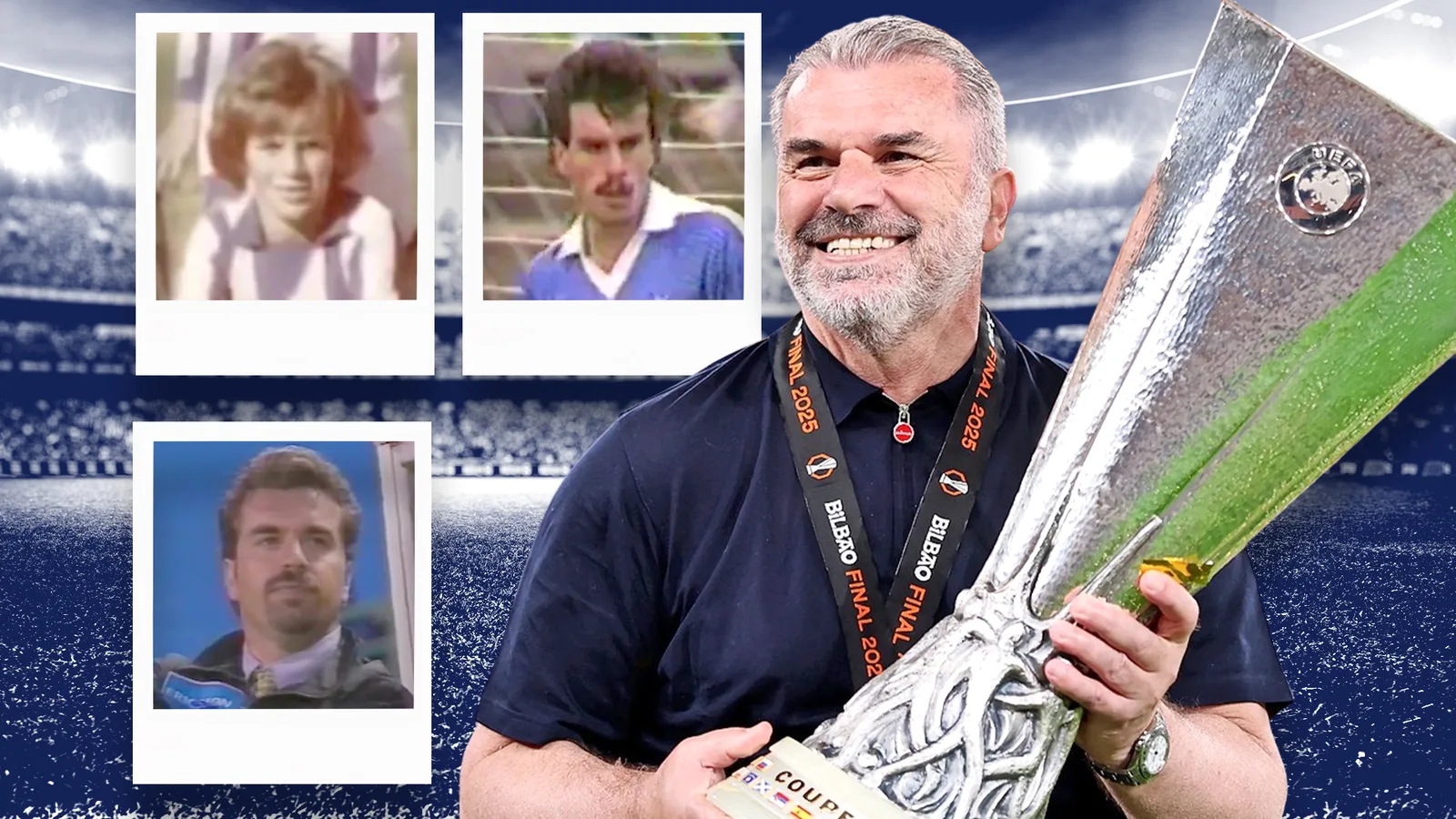 Postecoglou méconnaissable dans une vidéo de retour incroyable alors que le premier club partage un hommage émotionnel de 3 minutes après la Ligue Europa