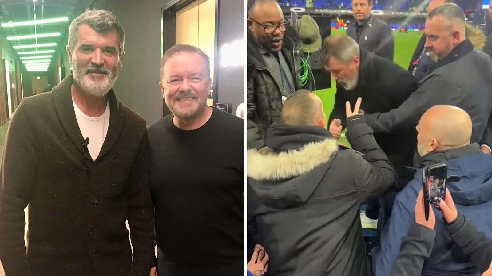 Ricky Gervais se moque de Roy Keane avec un message de 14 mots après que la légende de Man Utd ait « offert » un fan au parking