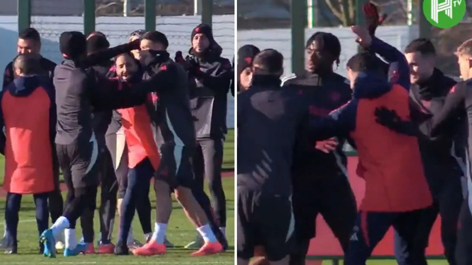 Ruben Amorim bizarrement SLAPS Man Utd joue à l’entraînement alors que les fans plaisantent « J’espère que Luke Shaw ne se blessera pas »