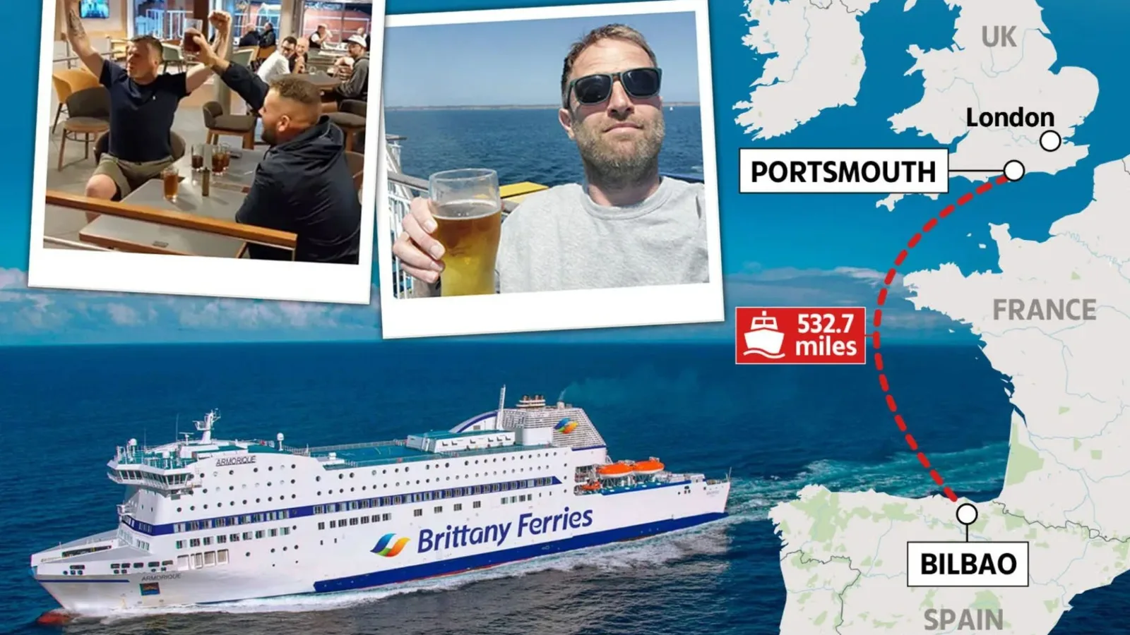Les fans de Man Utd, Spurs et Arsenal prennent un voyage épique de 32 heures ‘List’ ‘en ferry à Bilbao pour la finale de la Ligue Europa