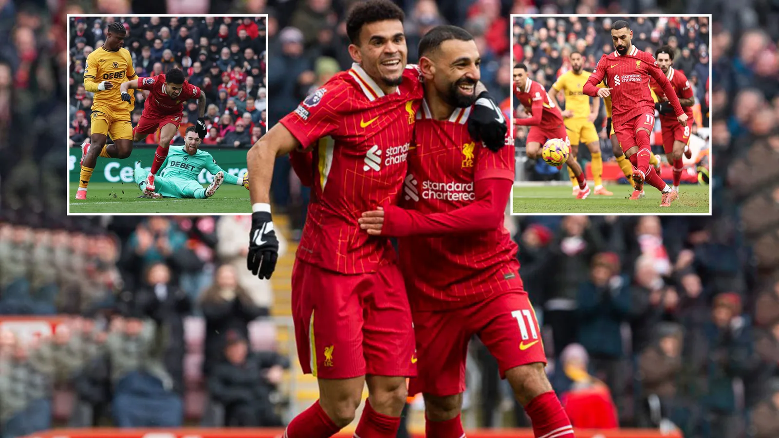 Liverpool 2 Wolves 1: Les Reds prolongent le plomb sur Arsenal à 7 points après la relégation des visiteurs qui ont mis en place une finale nerveuse