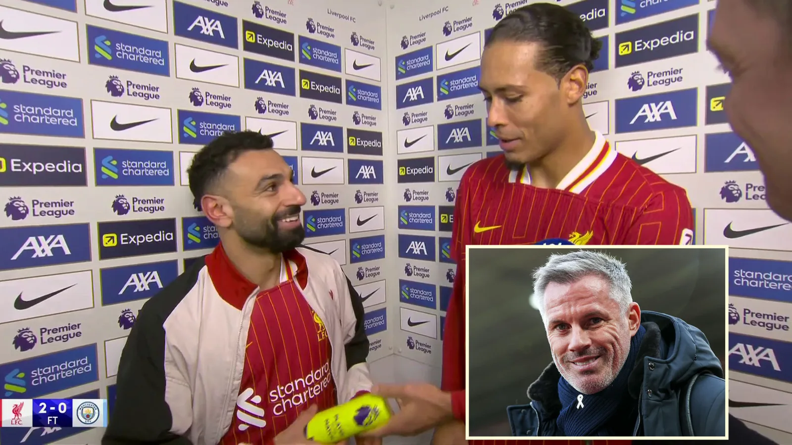 Jamie Carragher dit à Mo Salah « Je te retrouverai sur le parking » alors qu’il se moque de Roy Keane en direct sur Sky Sports