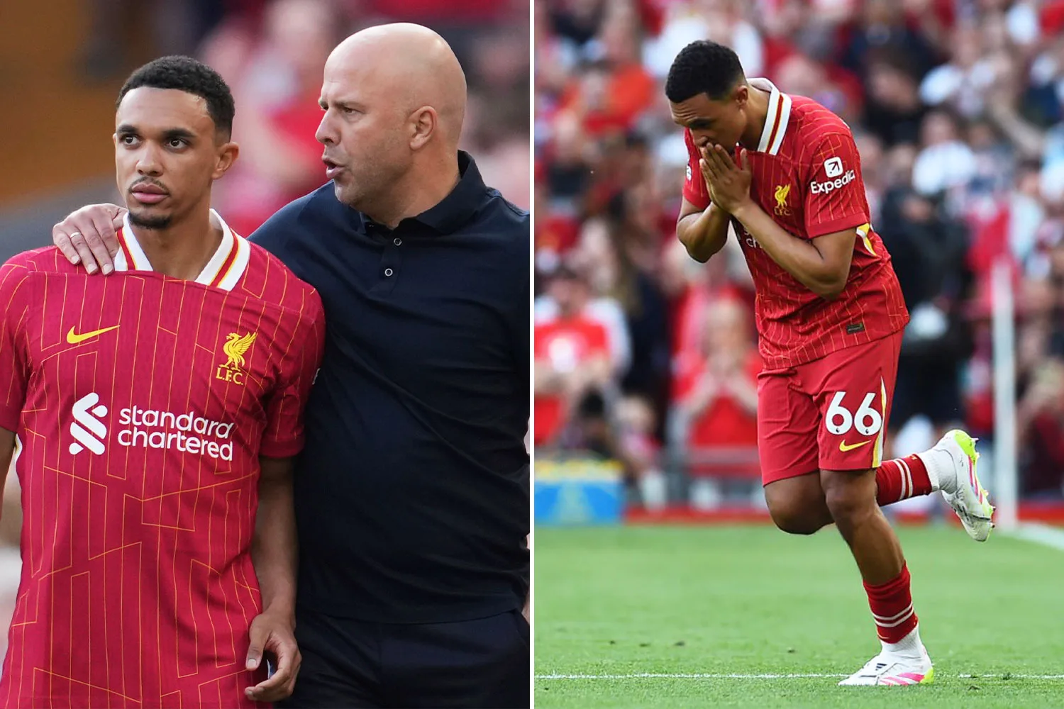 «  Wow, pas agréable  » – Trent Alexander-Arnold a hué par Anfield Crowd dans le premier match depuis la sortie de la sortie en laissant Neville stupéfait