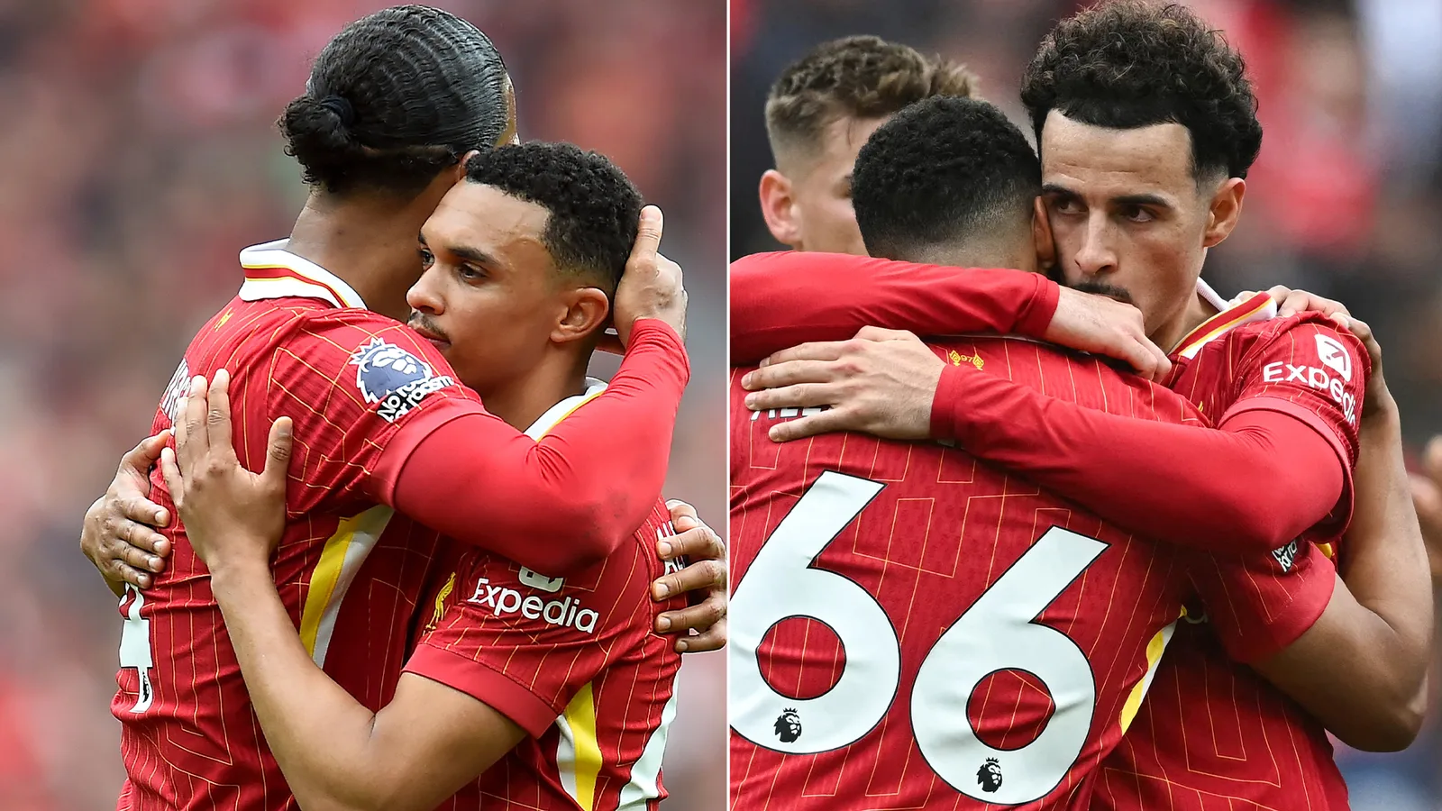 Émotionnel Trent Alexander-Arnold embrasse le trophée de badge Liverpool et soulève car il a donné un envoi incroyable d’Anfield