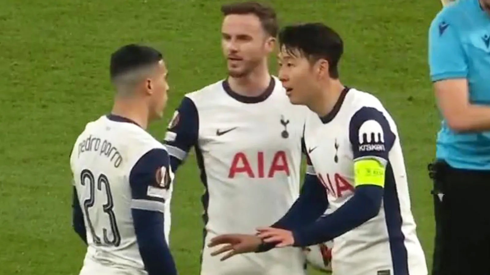 James Maddison et Pedro Porro dans une rangée chauffée dans un énorme match de Tottenham forçant le capitaine fils Heung-min à les séparer