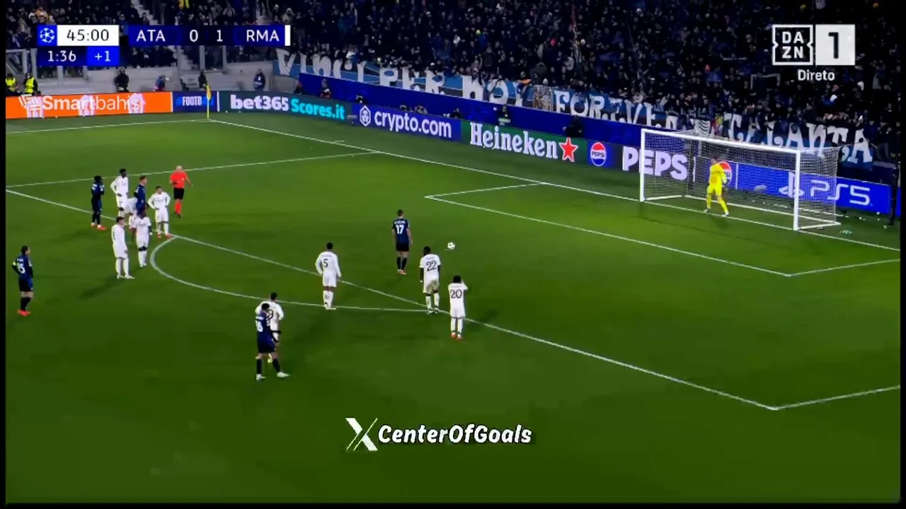REGARDER: Le Real Madrid revient juste avant la mi-temps alors que l’Atalanta marque un penalty