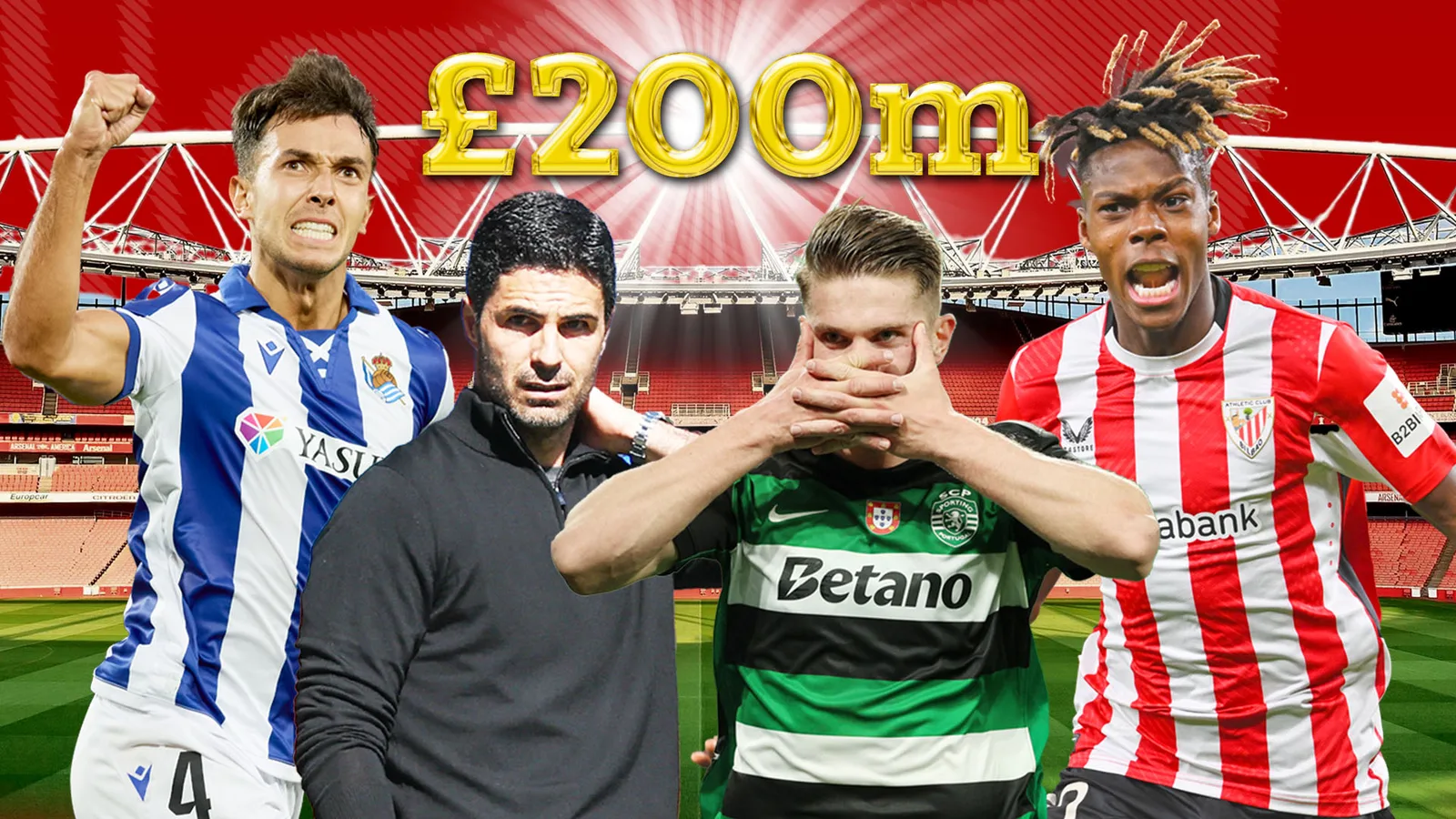 Arsenal travaillant sur le transfert de triple Sensational de 200 millions de livres sterling pour Viktor Gyokerres, Nico Williams et Martin Zubimendi