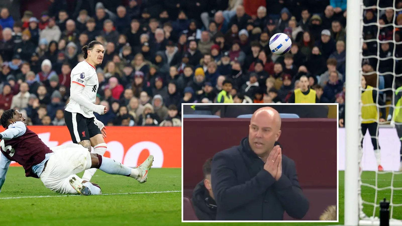 Les fans repèrent Arne Slot ‘Praying Darwin Nunez a été pris hors-jeu’ ‘alors qu’il donne une mise à jour déchirante sur l’attaquant de Liverpool