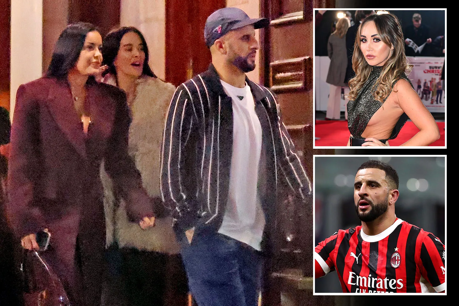 Lauryn Goodman tire un coup de huit mots sur Kyle Walker après avoir été repéré avec deux filles de fête le soir à Milan
