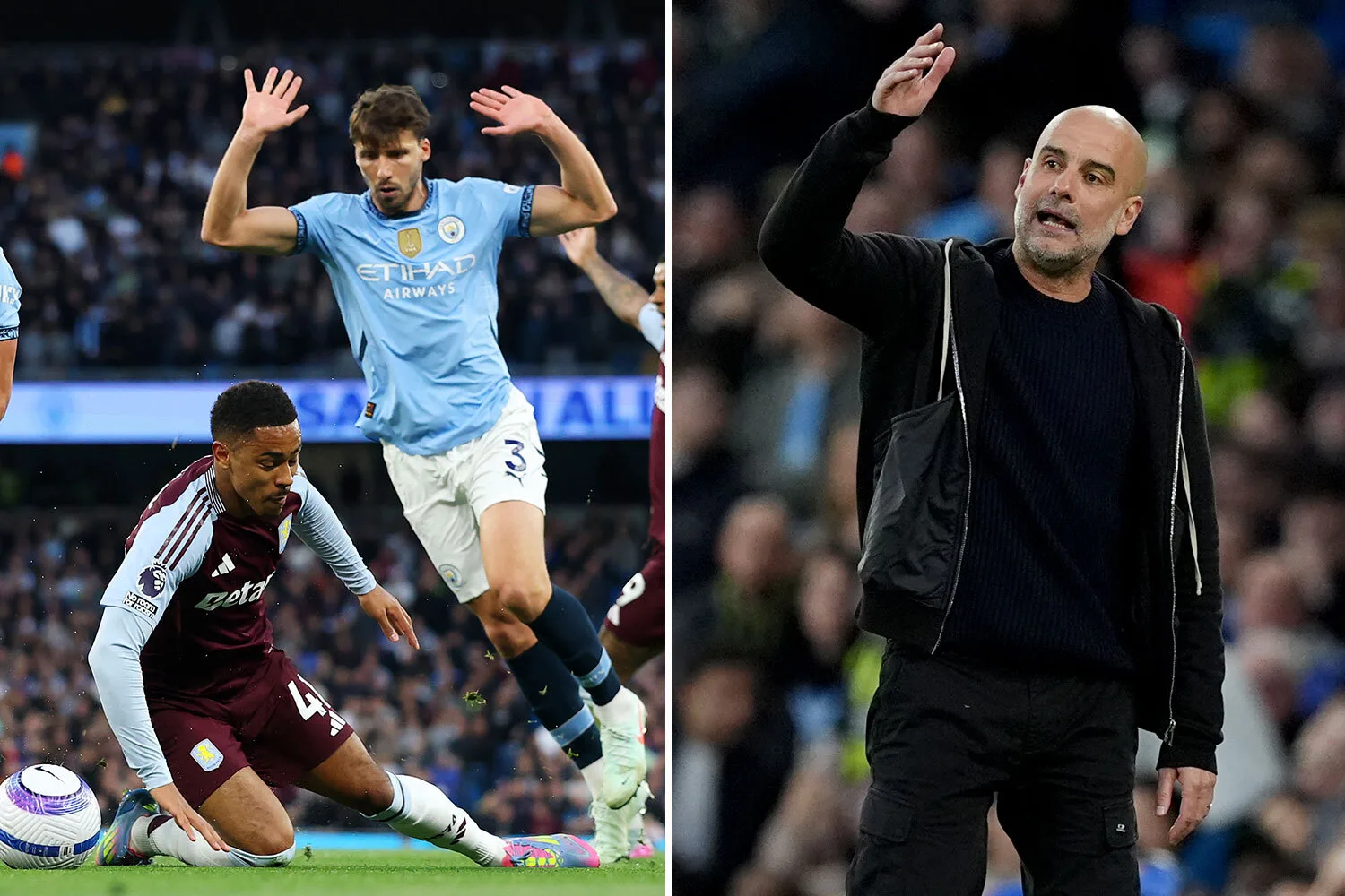La foule de l’homme City a quitté la rage après avoir été montrée Var Replay pour une pénalité controversée avec Pep Guardiola le perdant